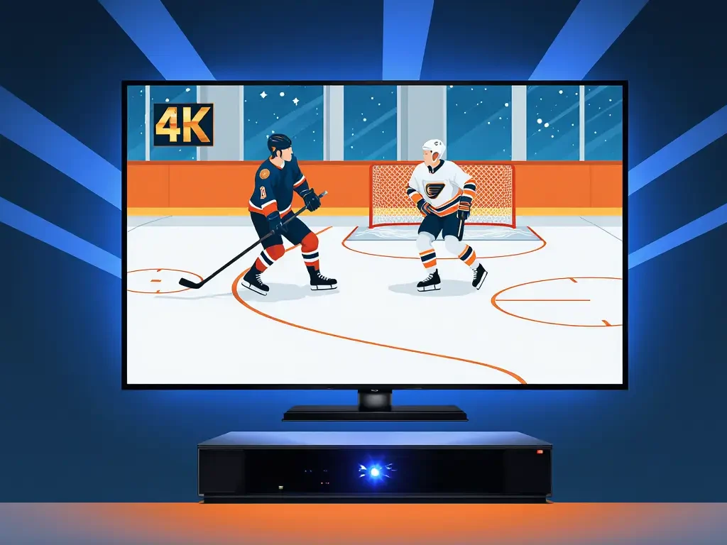 Match de hockey sur glace animé