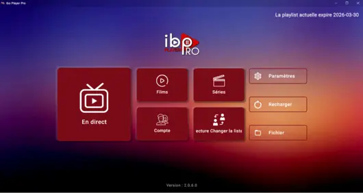 IPTV sur IBO Player Pro : Guide d'installation complet pour 2026 interface ibo player pro