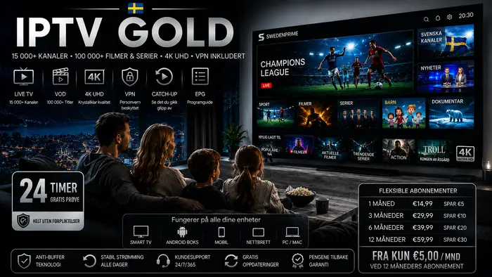 IPTV Gold i Sverige: Det prisvärda paketet från SwedenPrime
